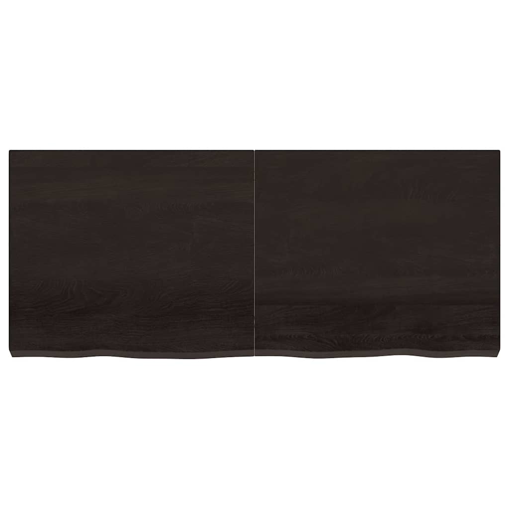 Ripiano Marrone Scuro 140x60x(2-6) cm Massello Rovere Trattato