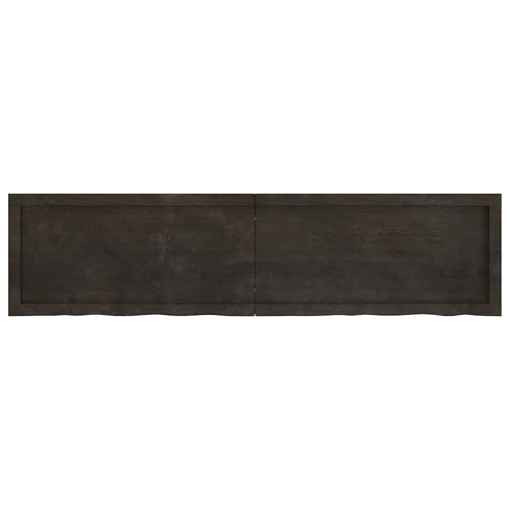 Ripiano Marrone Scuro 160x40x(2-4) cm Massello Rovere Trattato