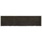 Ripiano Marrone Scuro 160x40x(2-4) cm Massello Rovere Trattato