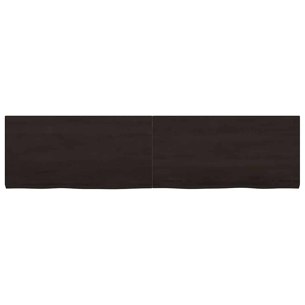 Ripiano Marrone Scuro 160x40x(2-4) cm Massello Rovere Trattato