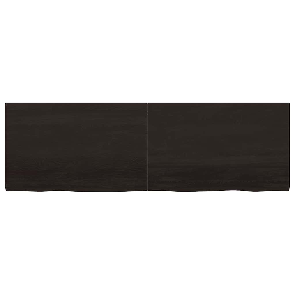Ripiano Marrone Scuro 160x50x(2-4) cm Massello Rovere Trattato
