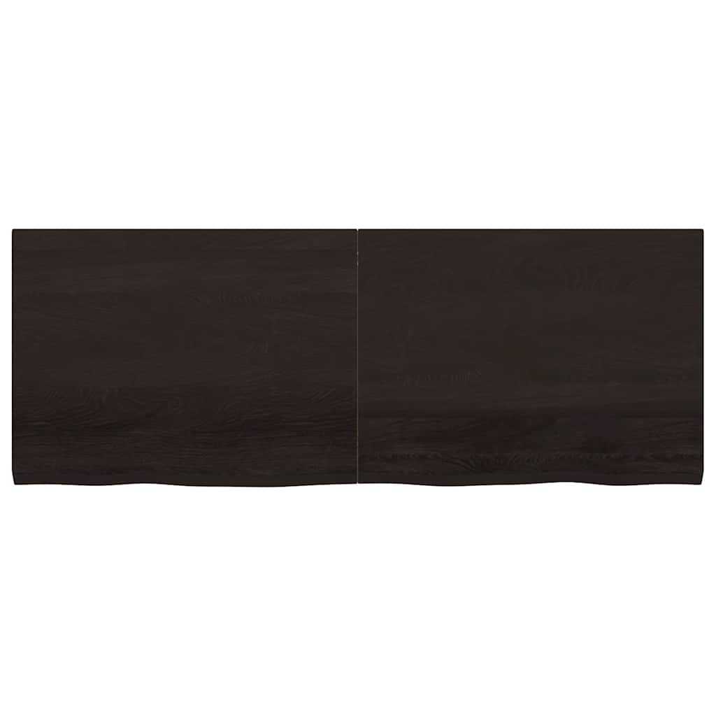 Ripiano Marrone Scuro 160x60x(2-4) cm Massello Rovere Trattato