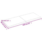 Ripiano Marrone Scuro 160x60x(2-4) cm Massello Rovere Trattato