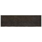Ripiano Marrone Scuro 180x50x(2-6) cm Massello Rovere Trattato