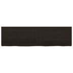 Ripiano Marrone Scuro 180x50x(2-6) cm Massello Rovere Trattato