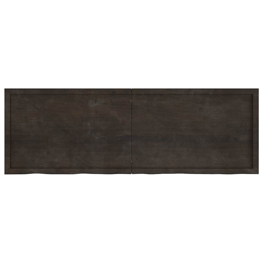 Ripiano Marrone Scuro 180x60x(2-4) cm Massello Rovere Trattato