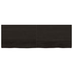 Ripiano Marrone Scuro 180x60x(2-4) cm Massello Rovere Trattato