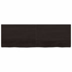 Ripiano Marrone Scuro 180x60x(2-6) cm Massello Rovere Trattato