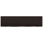 Ripiano Marrone Scuro 200x50x(2-4) cm Massello Rovere Trattato