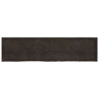 Ripiano Marrone Scuro 200x50x(2-6) cm Massello Rovere Trattato