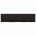 Ripiano Marrone Scuro 200x50x(2-6) cm Massello Rovere Trattato