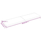 Ripiano Marrone Scuro 200x50x(2-6) cm Massello Rovere Trattato