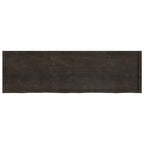 Ripiano Marrone Scuro 200x60x(2-6) cm Massello Rovere Trattato