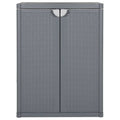 Armadio da Giardino Grigio 65x45x88 cm in Rattan PP