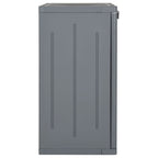 Armadio da Giardino Grigio 65x45x88 cm in Rattan PP