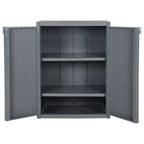 Armadio da Giardino Grigio 65x45x88 cm in Rattan PP
