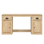 Scrivania con Armadietto Rovere Sonoma in Legno Multistrato