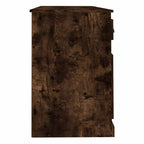 Scrivania con Armadietto Rovere Fumo in Legno Multistrato