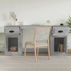 Scrivania con Armadietto Grigio Sonoma in Legno Multistrato