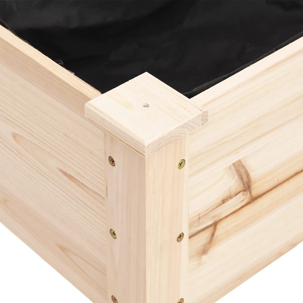 Fioriera con Fodera 71x37x76 cm Legno Massello di Abete