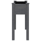 Fioriera con Fodera Grigia 71x37x76 cm Legno Massello di Abete