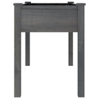 Fioriera con Fodera Grigia 118x59x76cm Legno Massello di Abete