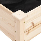 Fioriera con Fodera 161x45x76 cm Legno Massello di Abete