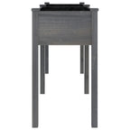 Fioriera con Fodera Grigia 161x45x76cm Legno Massello di Abete