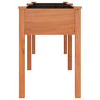 Fioriera con Fodera Marrone 203x53x76cm Legno Massello di Abete