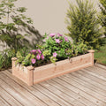 Fioriera Rialzata da Giardino Fodera 120x45x25cm Massello Abete