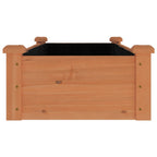 Fioriera Giardino Fodera Marrone 120x45x25cm Massello Abete