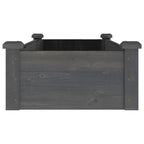 Fioriera Giardino con Fodera Grigia 120x45x25cm Massello Abete