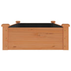 Fioriera Giardino con Fodera Marrone 120x60x25cm Massello Abete