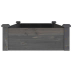 Fioriera Giardino con Fodera Grigia 120x60x25cm Massello Abete