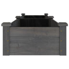Fioriera Giardino con Fodera Grigia 240x45x25 cm Massello Abete