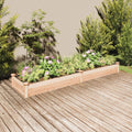 Fioriera Rialzata da Giardino Fodera 240x60x25cm Massello Abete