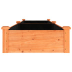 Fioriera Giardino con Fodera Marrone 240x60x25cm Massello Abete
