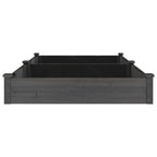 Fioriera Giardino con Fodera Grigia 240x120x25cm Massello Abete