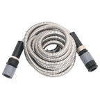 Tubo da Giardino con Ugello Spray Argento 0,6" 30 m in Acciaio