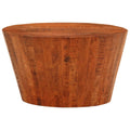 Tavolino da Salotto Ø52x30 cm Legno Grezzo Massello di Mango