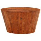 Tavolino da Salotto Ø52x30 cm Legno Grezzo Massello di Mango