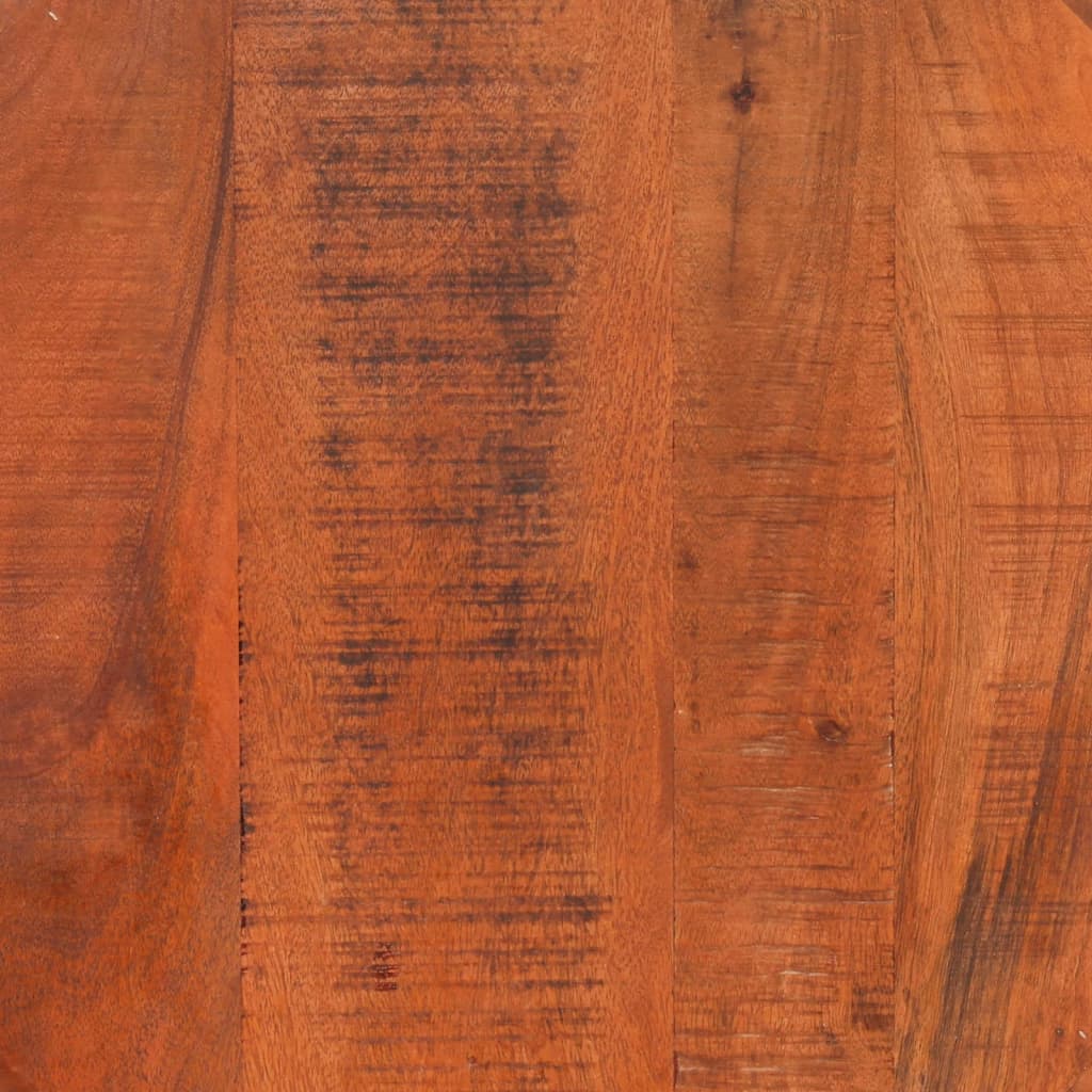 Tavolino da Salotto Ø52x30 cm Legno Grezzo Massello di Mango