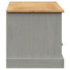 Mobile Porta TV VIGO Grigio 156x40x40 cm Legno Massello di Pino