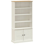 Libreria VIGO 85x35x170 cm in Legno Massello di Pino Bianco