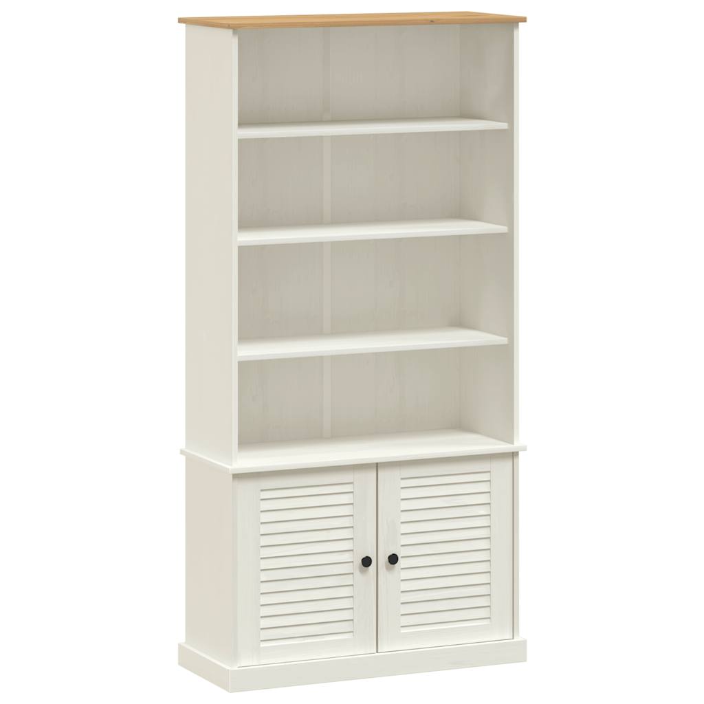 Libreria VIGO 85x35x170 cm in Legno Massello di Pino Bianco