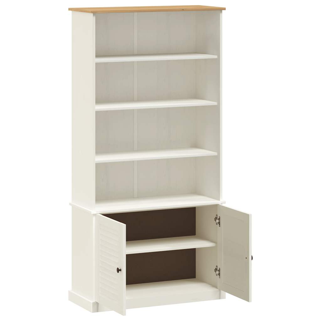 Libreria VIGO 85x35x170 cm in Legno Massello di Pino Bianco