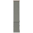 Libreria VIGO 85x35x170 cm in Legno Massello di Pino Grigio