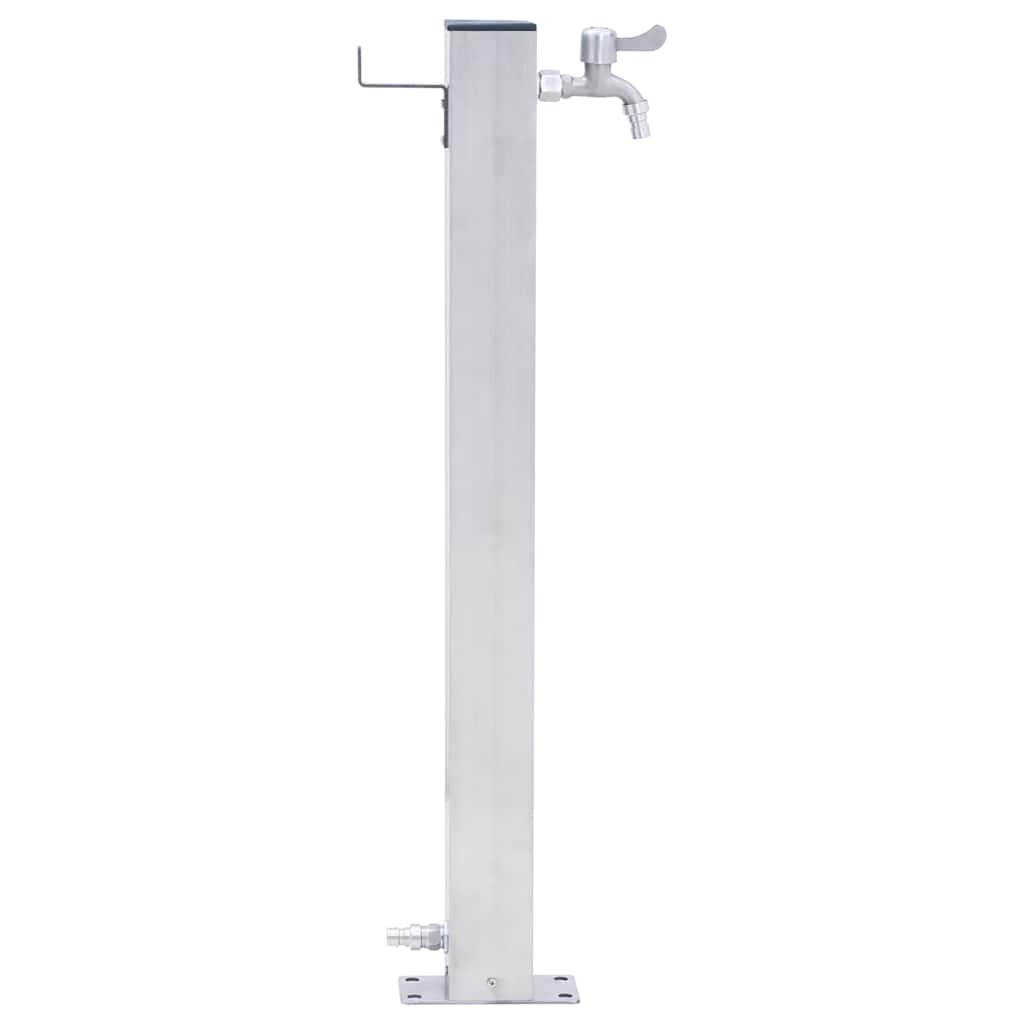 Colonna d'Acqua da Giardino 40 cm Acciaio Inox Quadrato