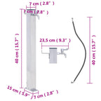 Colonna d'Acqua da Giardino 40 cm Acciaio Inox Quadrato