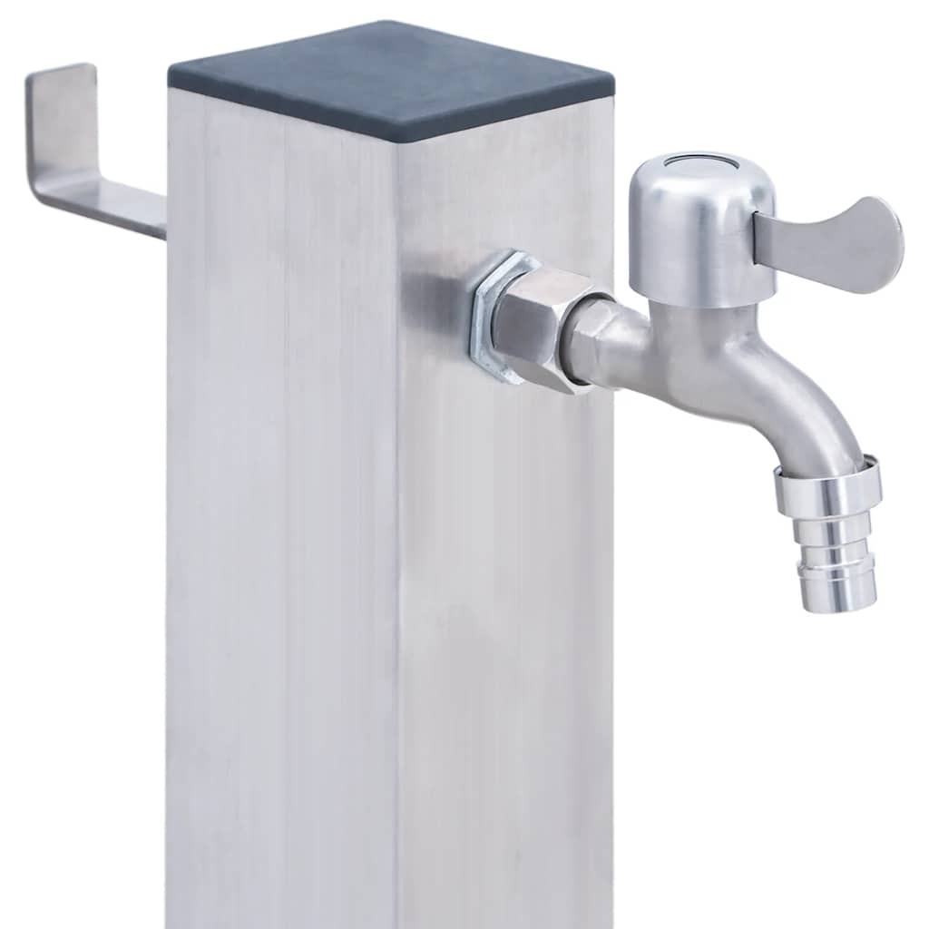 Colonna d'Acqua da Giardino 60 cm Acciaio Inox Quadrato